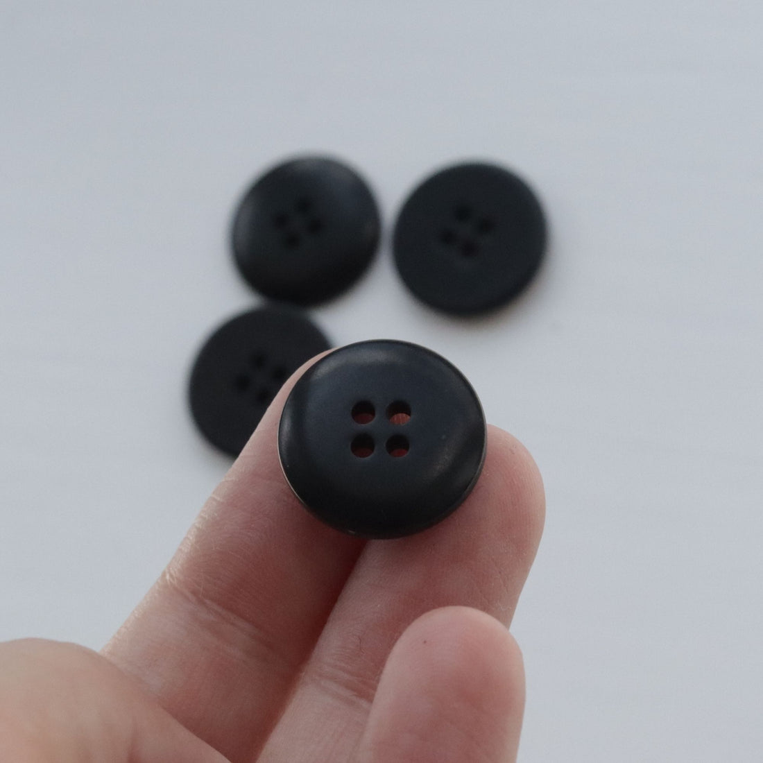 18mm Corozo Button - Black