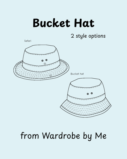 Bucket Hat, Sewing Pattern from Wardrobe By Me (Paper)