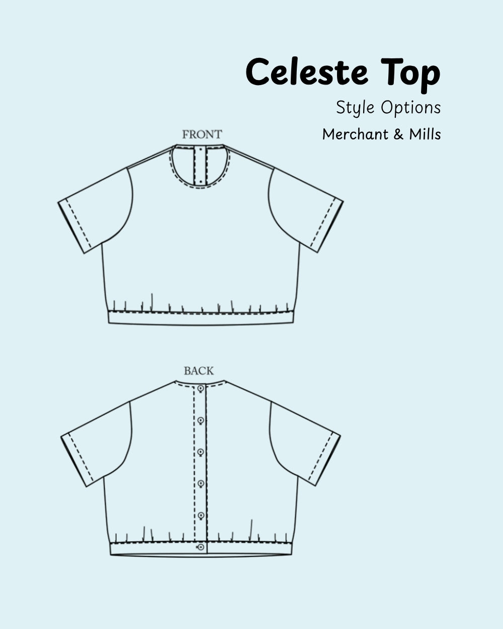The Celeste Top, Sewing Pattern from Merchant &amp; Mills (Paper)