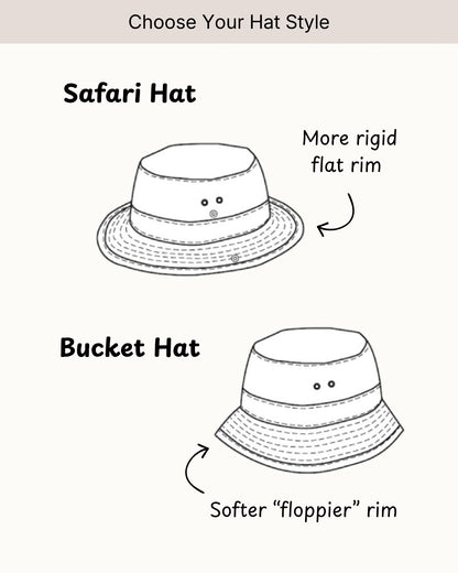 Bucket Hat PROJECT KIT with Indigo Abstract Cotton