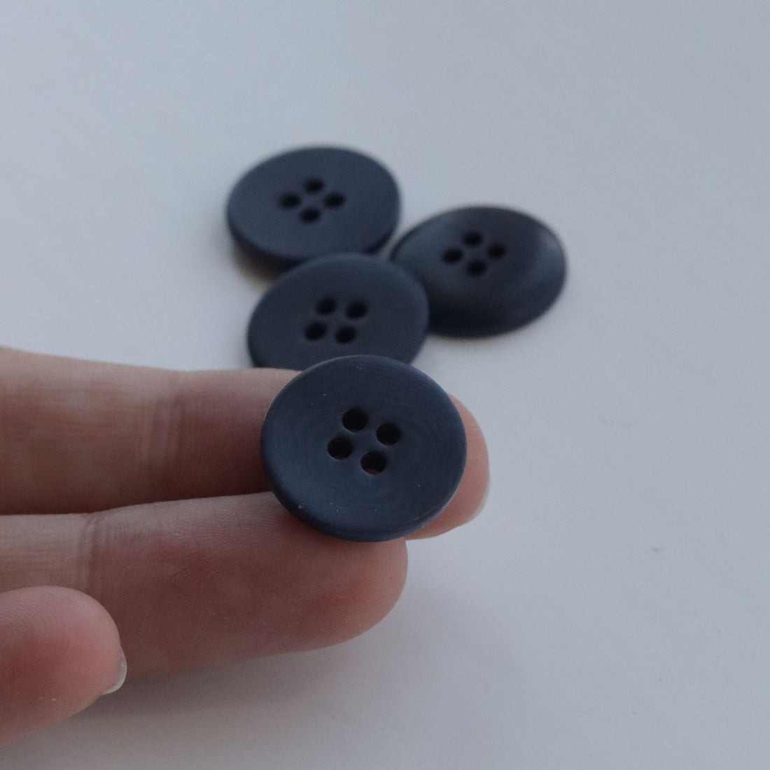 18mm Corozo Button - Navy