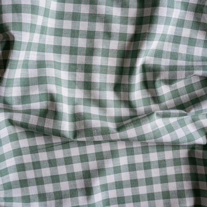 Cotton - Green Small Check Gingham Fabric