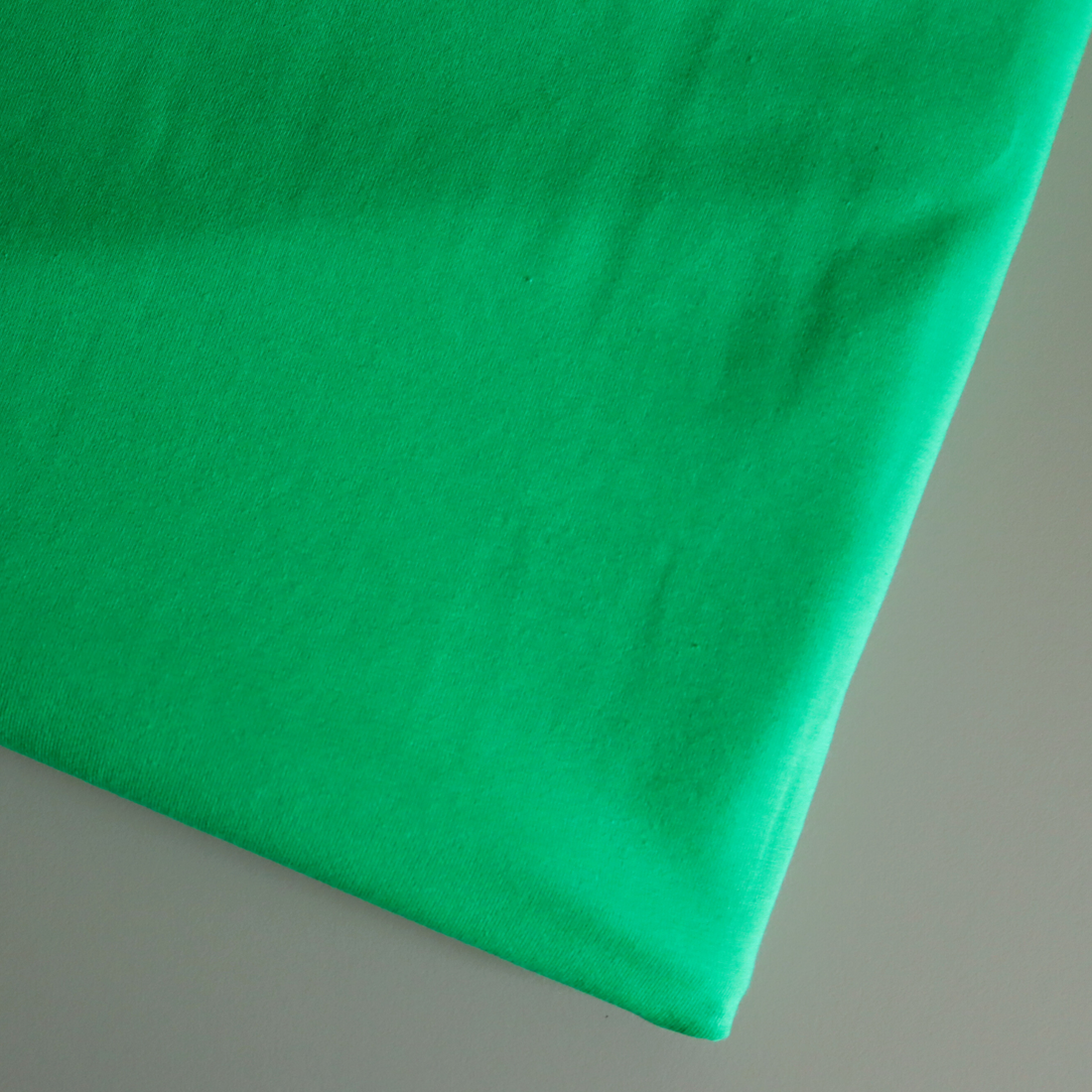 55cm REMNANT - Cotton Jersey - Green [Reclaimed] Fabric