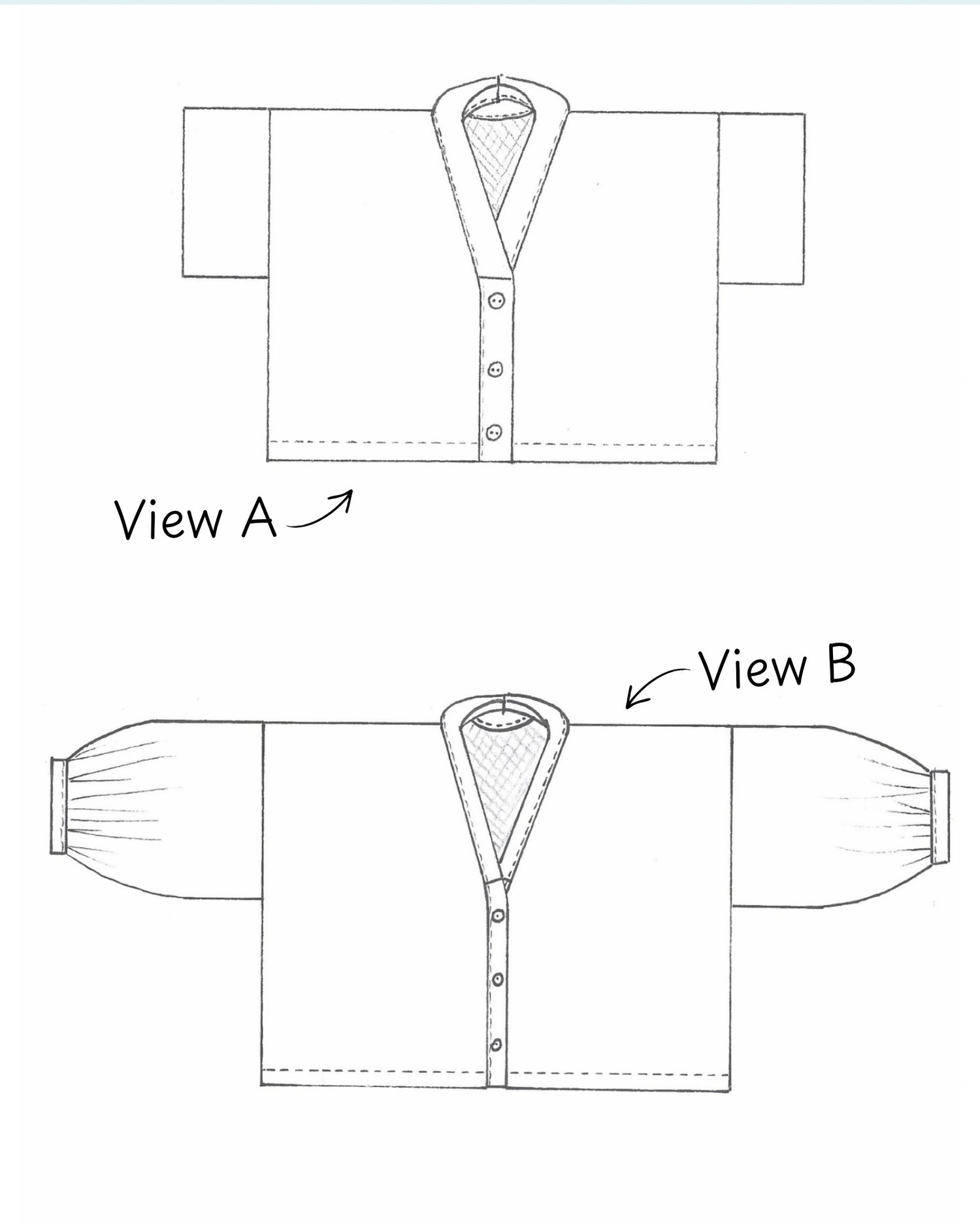 Cropped Shirt, Zero Waste Sewing Pattern  (PDF)