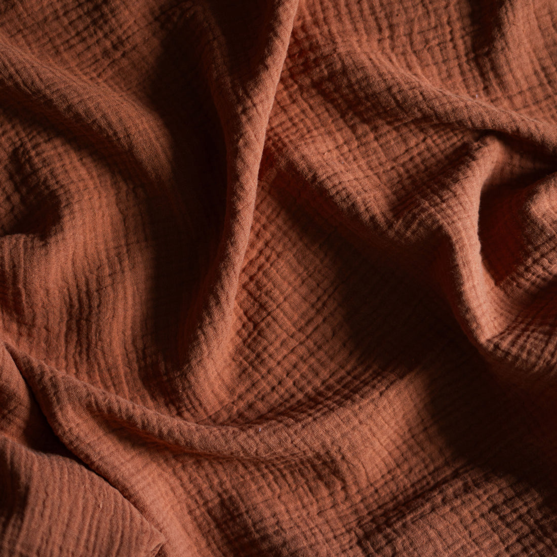 Rust - Double Gauze Cotton Fabric