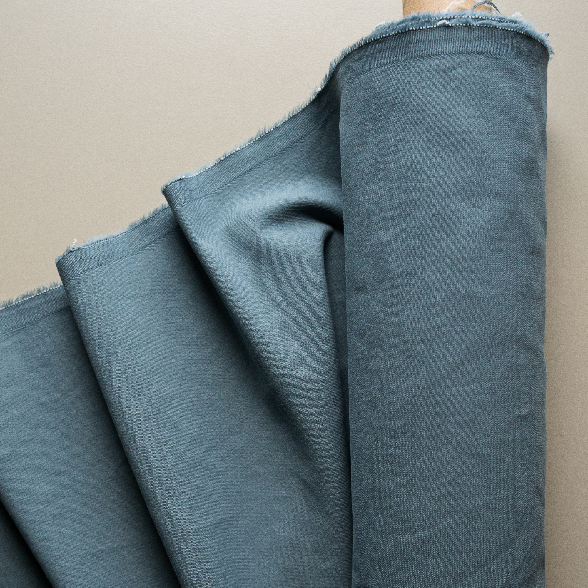8oz Organic Cotton Sanded Twill Fabric - Adora Blue