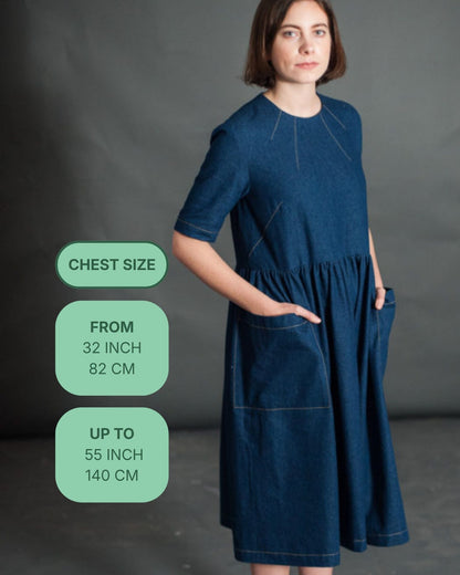 Ellis &amp; Hattie Dress, Sewing Pattern by Merchant &amp; Mills (Paper)