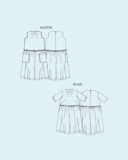 Ellis &amp; Hattie Dress, Sewing Pattern by Merchant &amp; Mills (Paper)