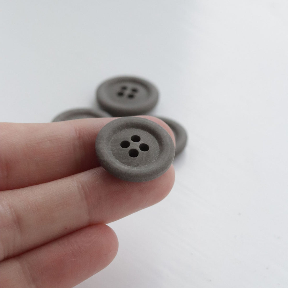 20mm Hemp Button - Grey