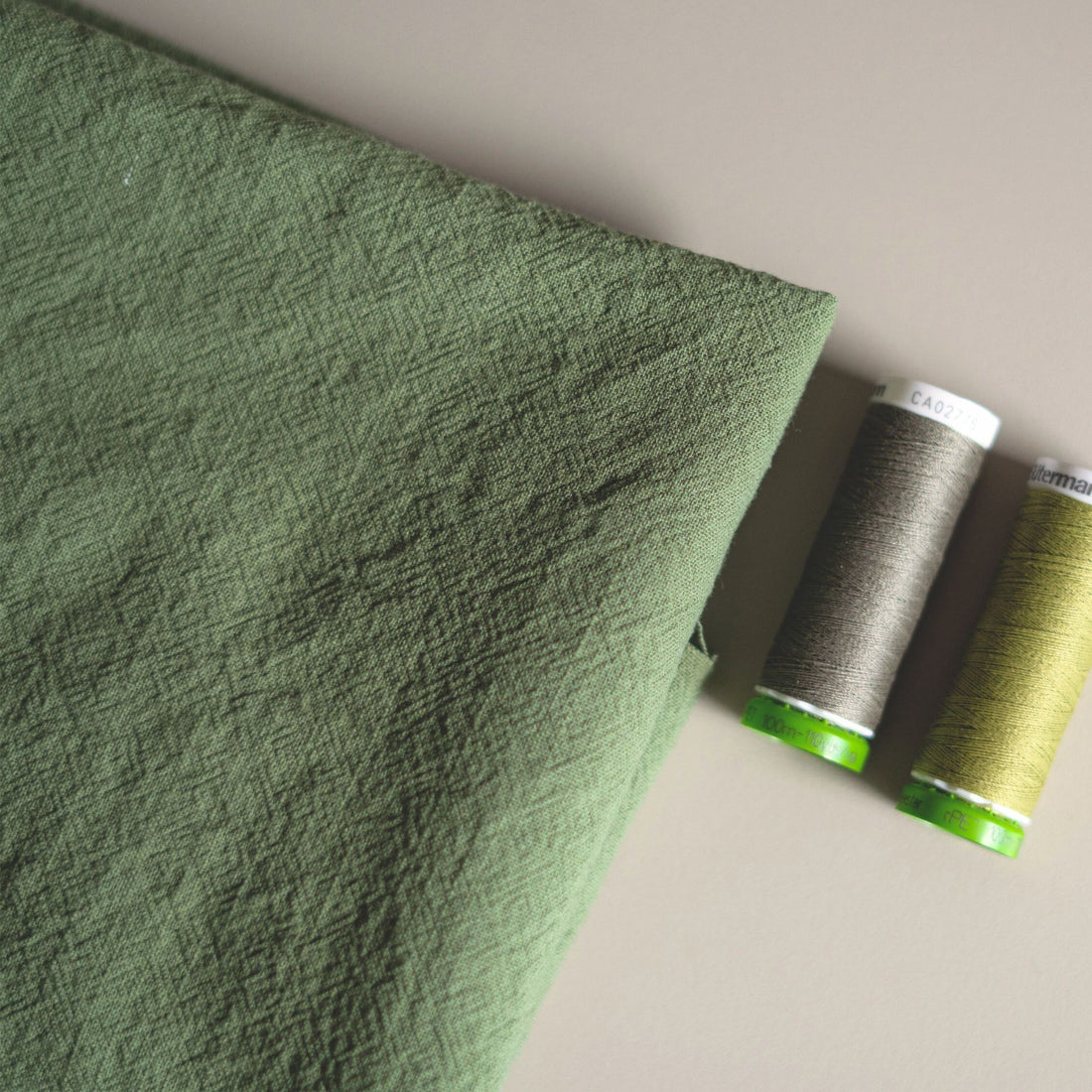 Vintage Nantucket Cotton - Olive Green Fabric