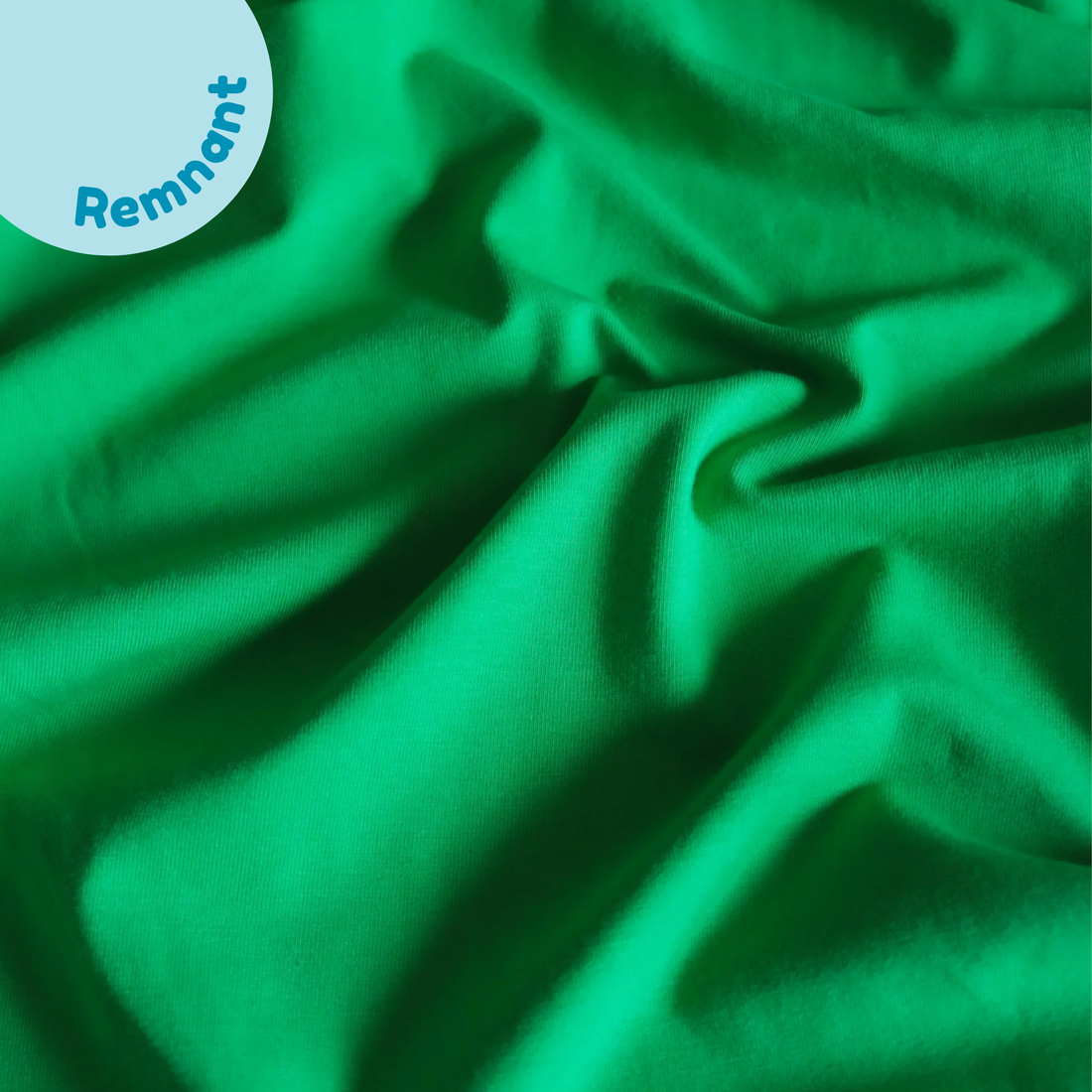 55cm REMNANT - Cotton Jersey - Green [Reclaimed] Fabric