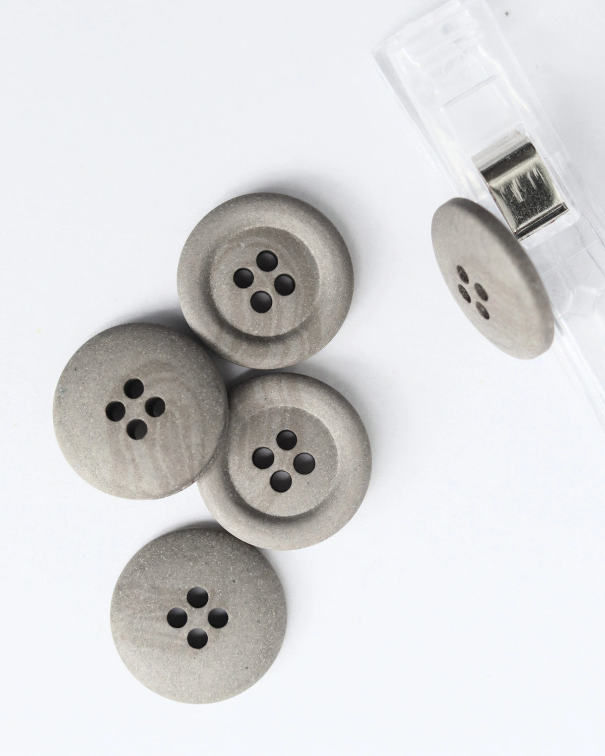 20mm Hemp Button, Grey