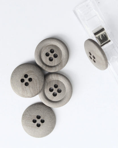20mm Hemp Button, Grey