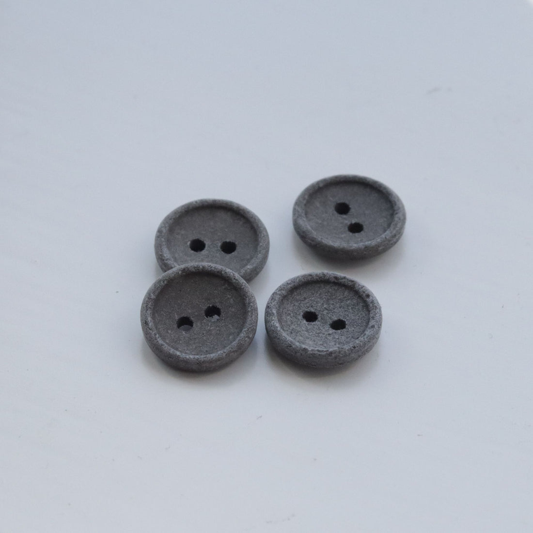 15mm Recycled Cotton Button - Grey