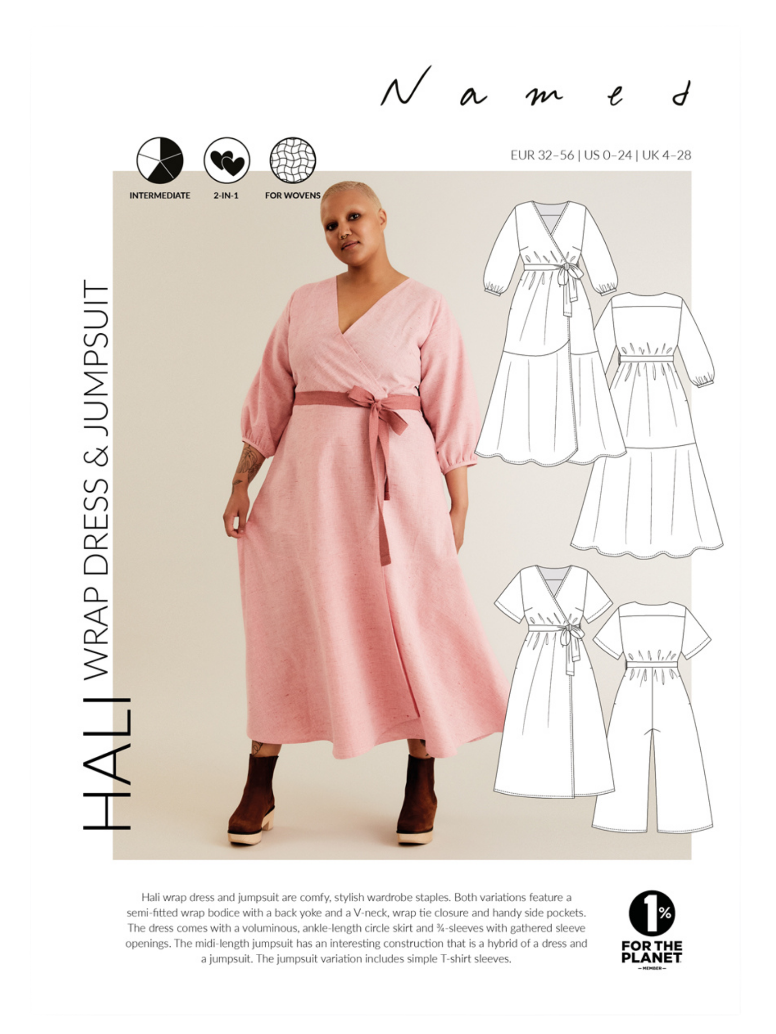 Hali 2-in-1 Dress &amp; Jumpsuit - PDF Sewing Pattern