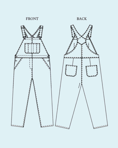 The Harlene Dungarees, Sewing Pattern from Merchant &amp; Mills (Paper)