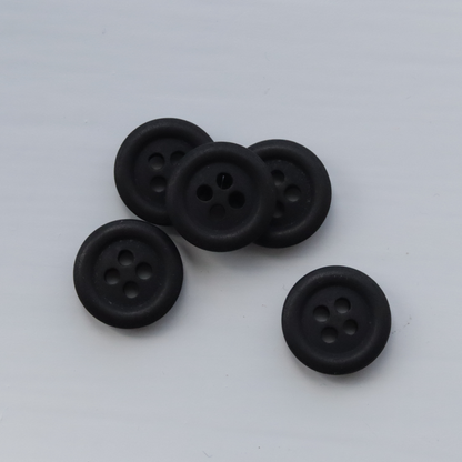15mm Hemp Button - Black