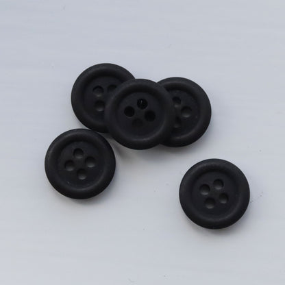 15mm Hemp Button - Black