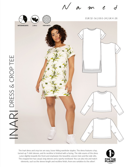 Inari Dress &amp; Crop Tee - PDF Sewing Pattern