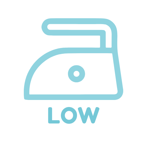 Icon of a low water pressure symbol with the word 'LOW' below it on a white background.
