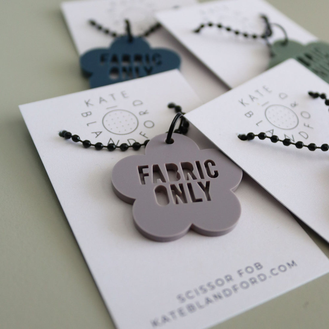 Fabric only tag on a card with &