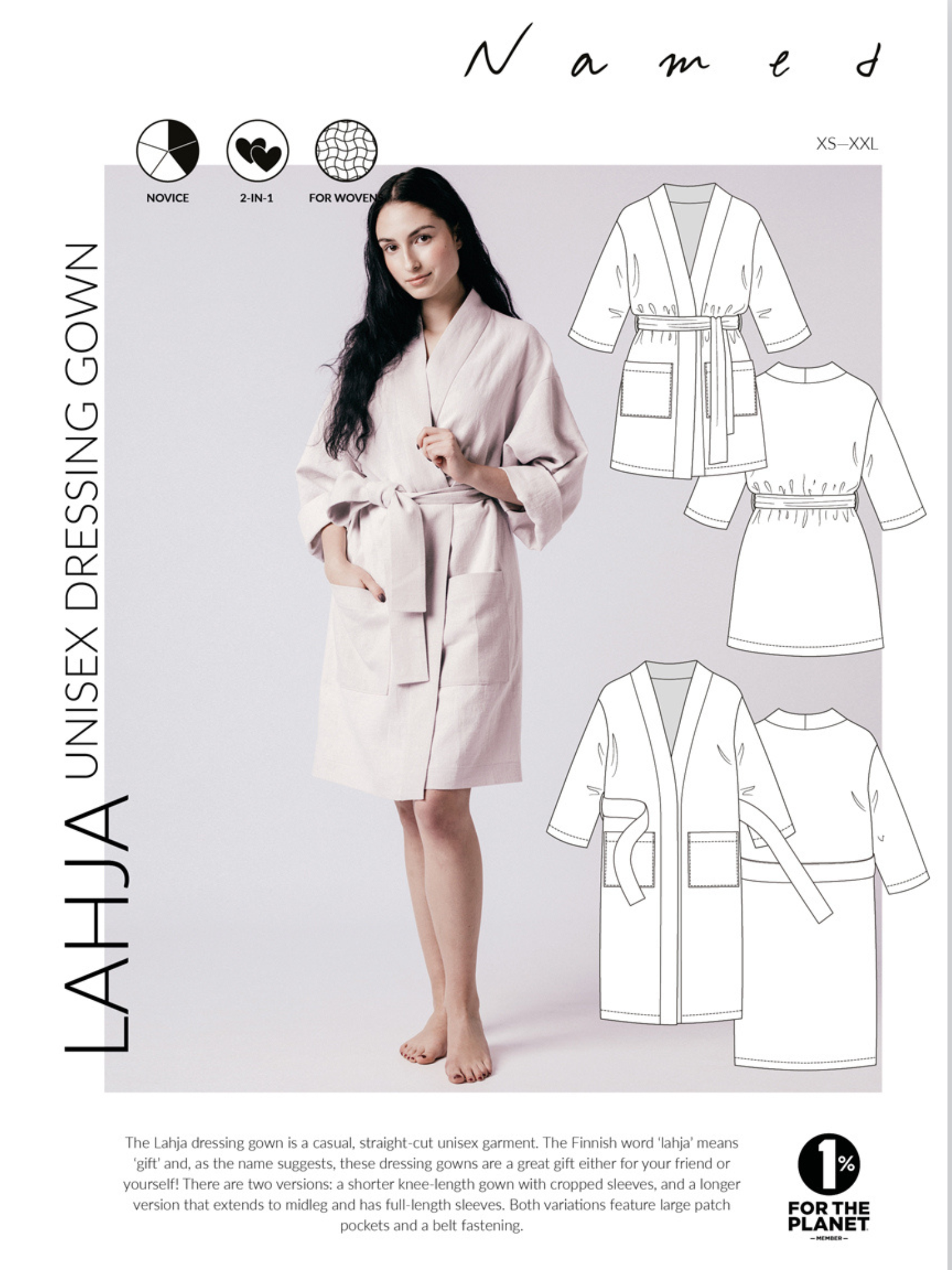 Lahja Dressing Gown - PDF Sewing Pattern