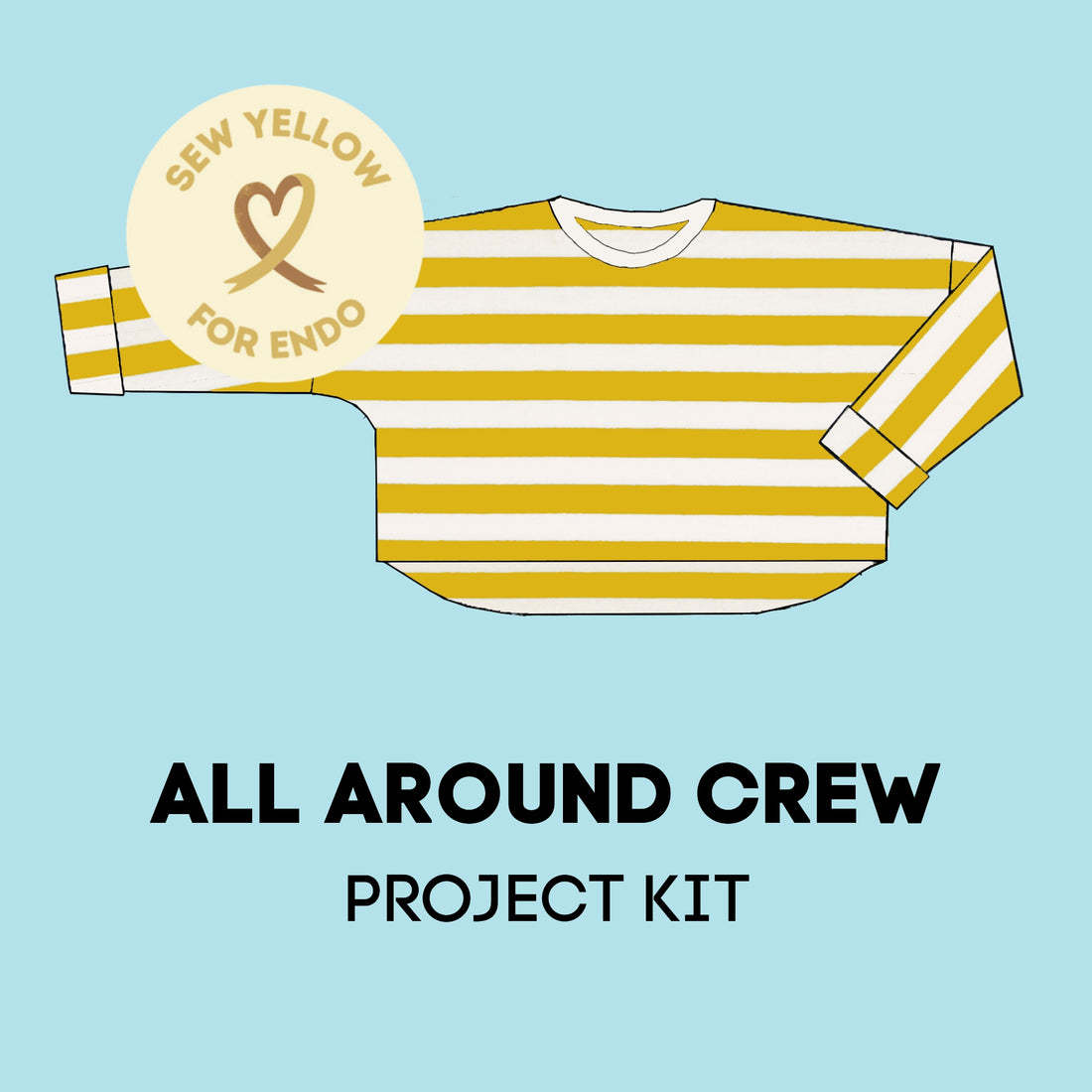 Sewing Project Kit - Malo Ochre French Terry with All Around Crew + Expansion Pack