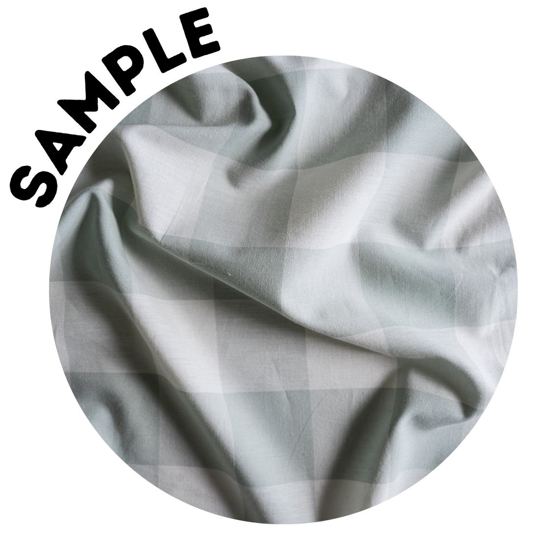 Cotton - Mist Large Gingham - Fabric Sample