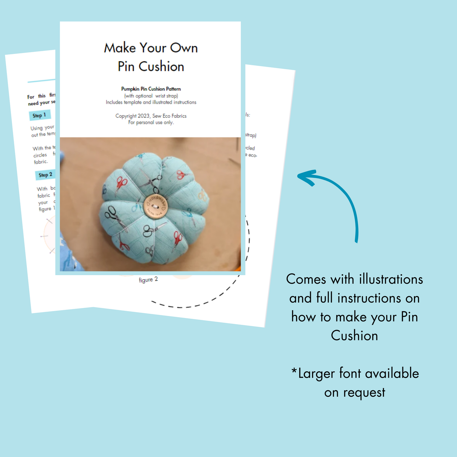 Make Your Own Pin Cushion - PDF Sewing Pattern