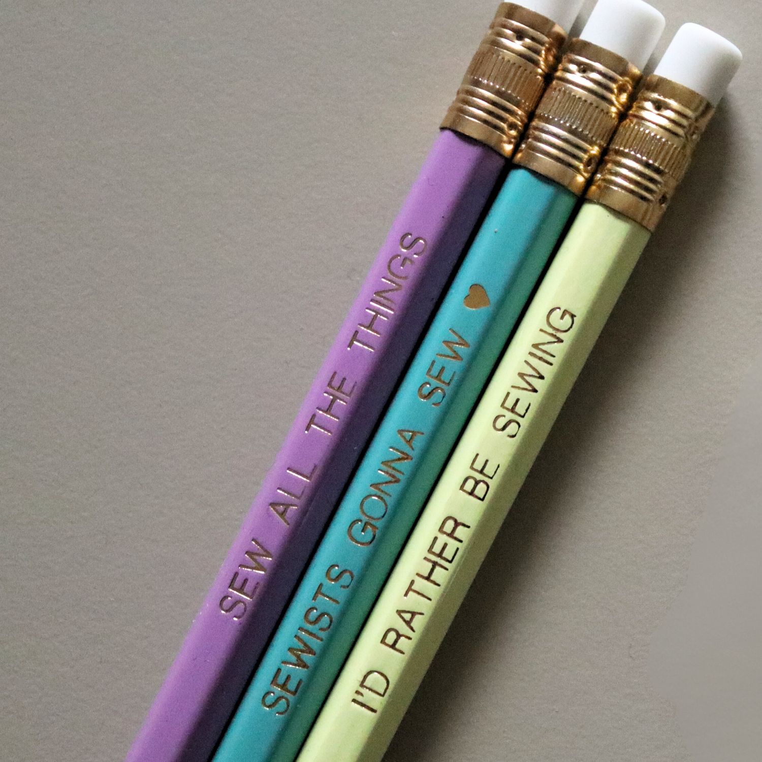 Sewing-Themed Pencil Set – Set of 3 Sassy Sewist Pencils