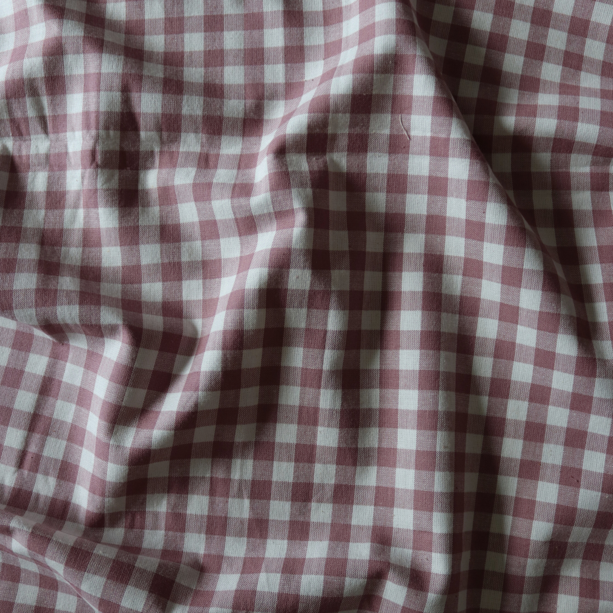 Cotton Gingham Fabric - Small Check Tulipwood