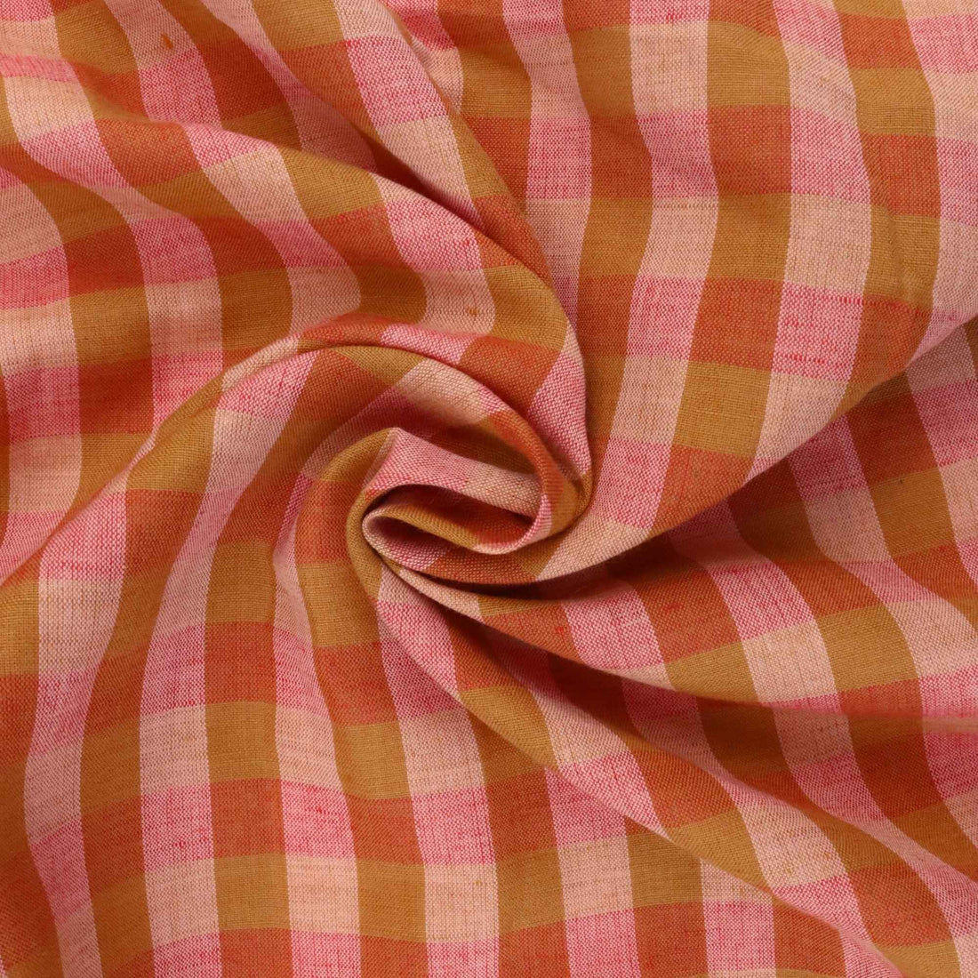 Rhubarb &amp; Custard - Organic Cotton &amp; Linen Fabric