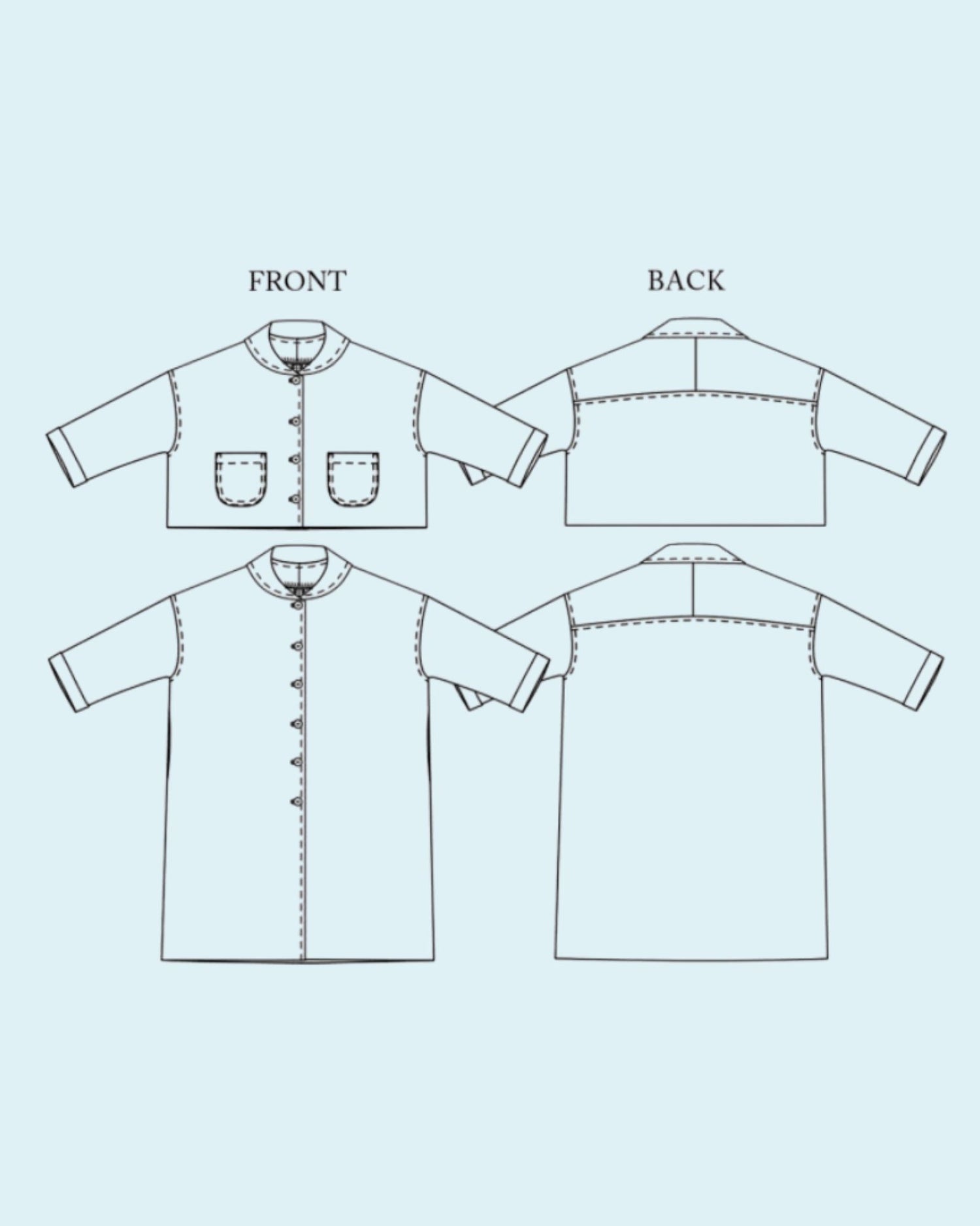 The Sanda Coat, Sewing Pattern from Merchant &amp; Mills (Paper)