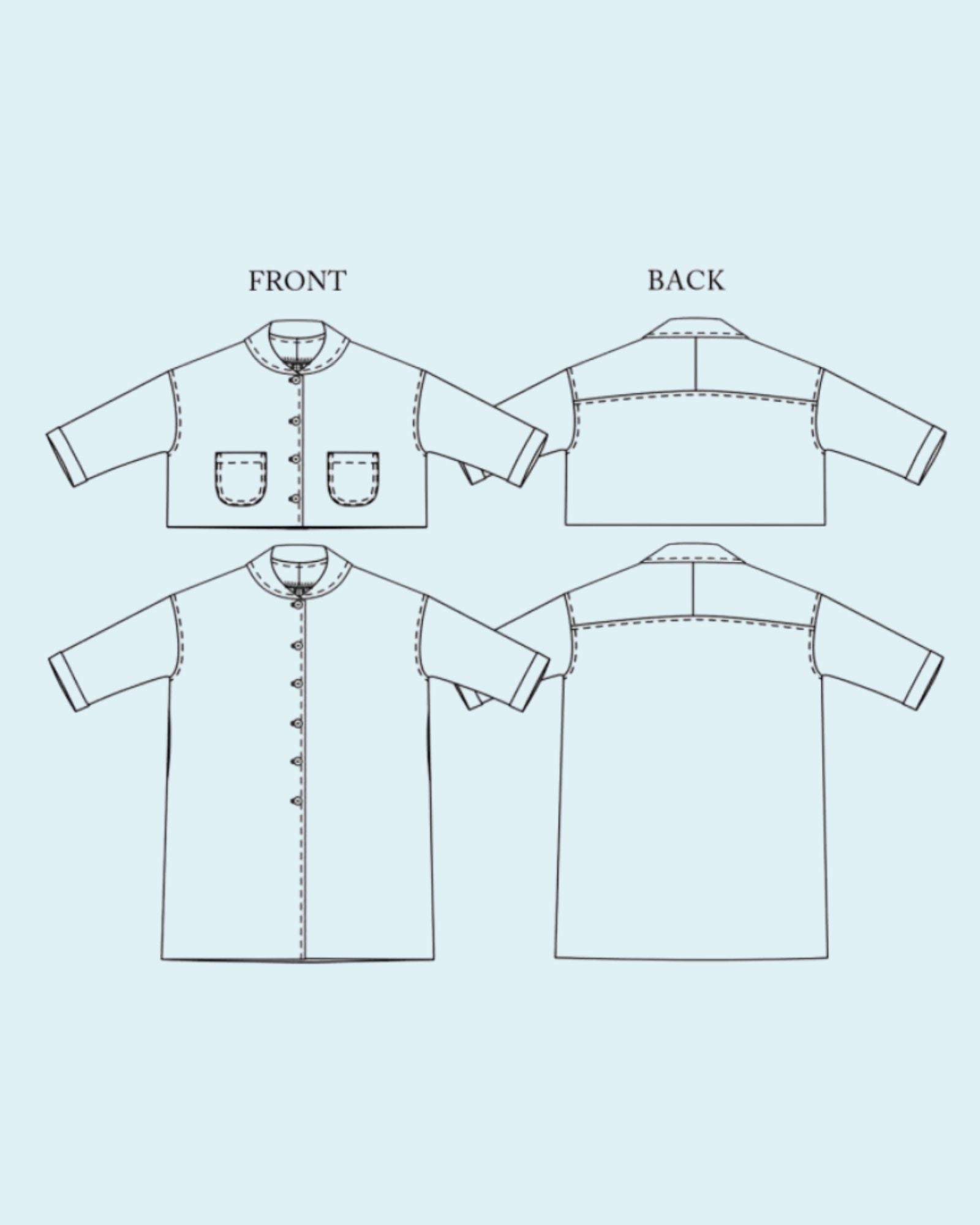 The Sanda Coat, Sewing Pattern from Merchant &amp; Mills (Paper)