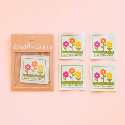 Packaged stickers with floral design and &