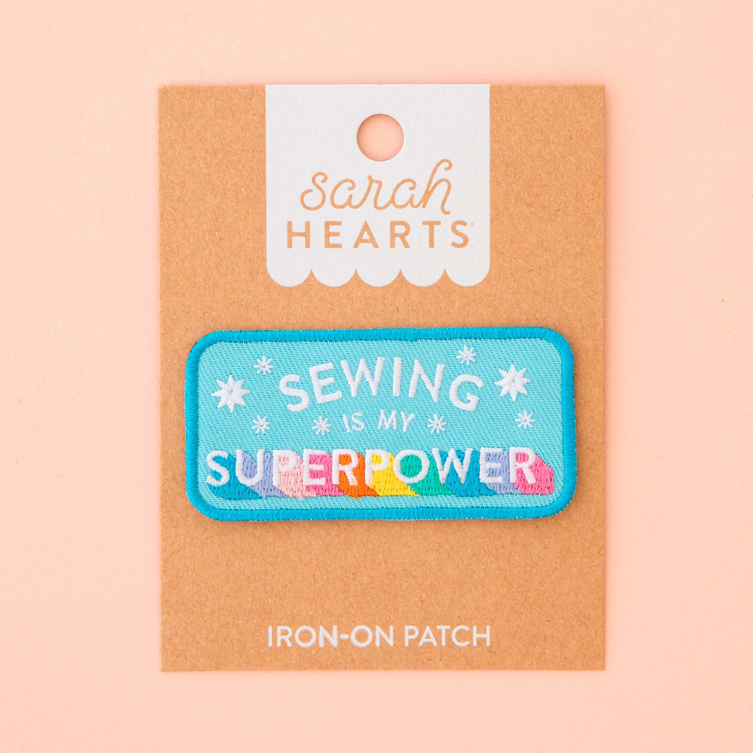 Iron-on patch with &