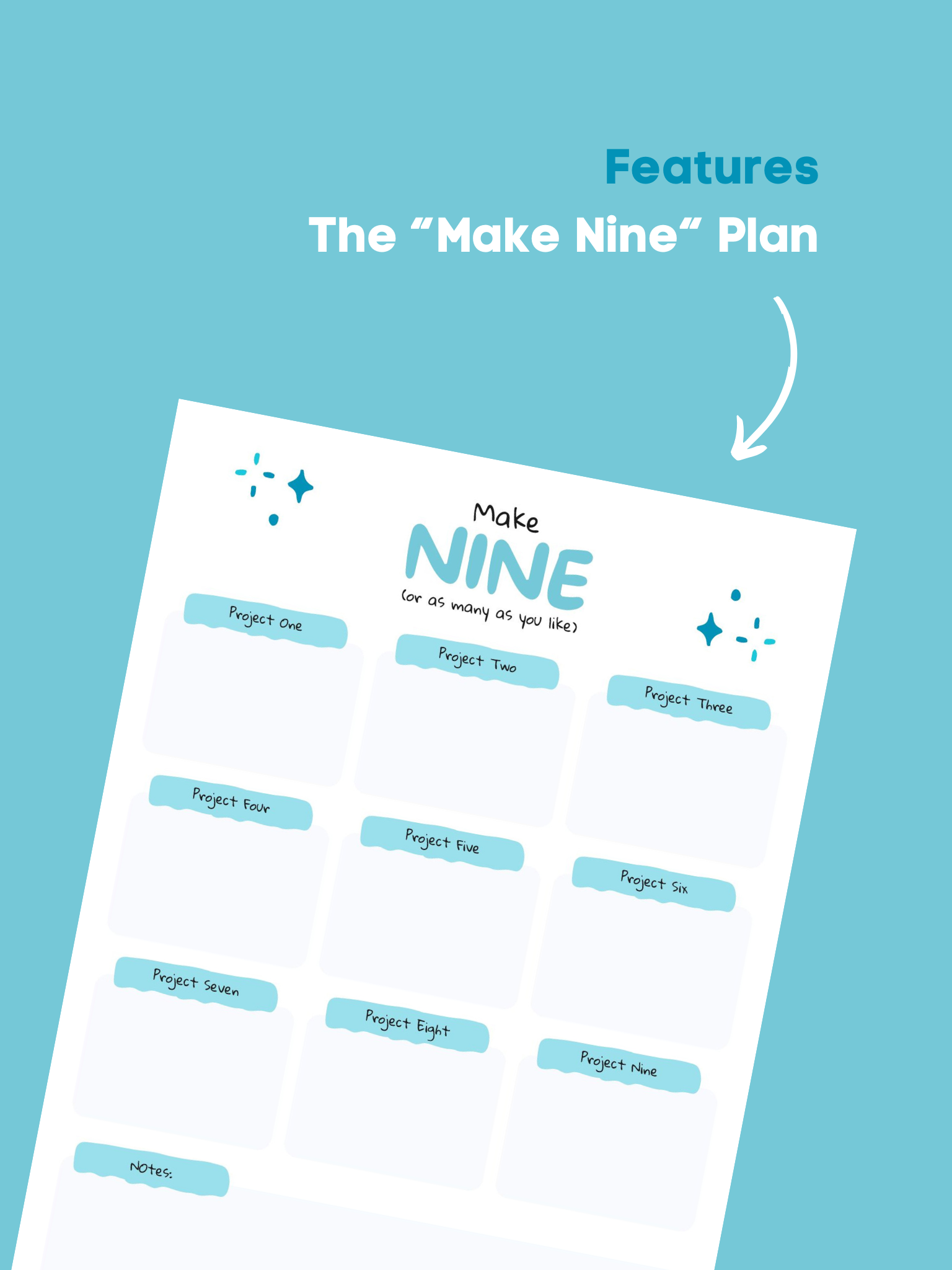 Sewing Project Planner and &quot;Make Nine&quot; Goal Setter - Print at Home or Digitally Plan