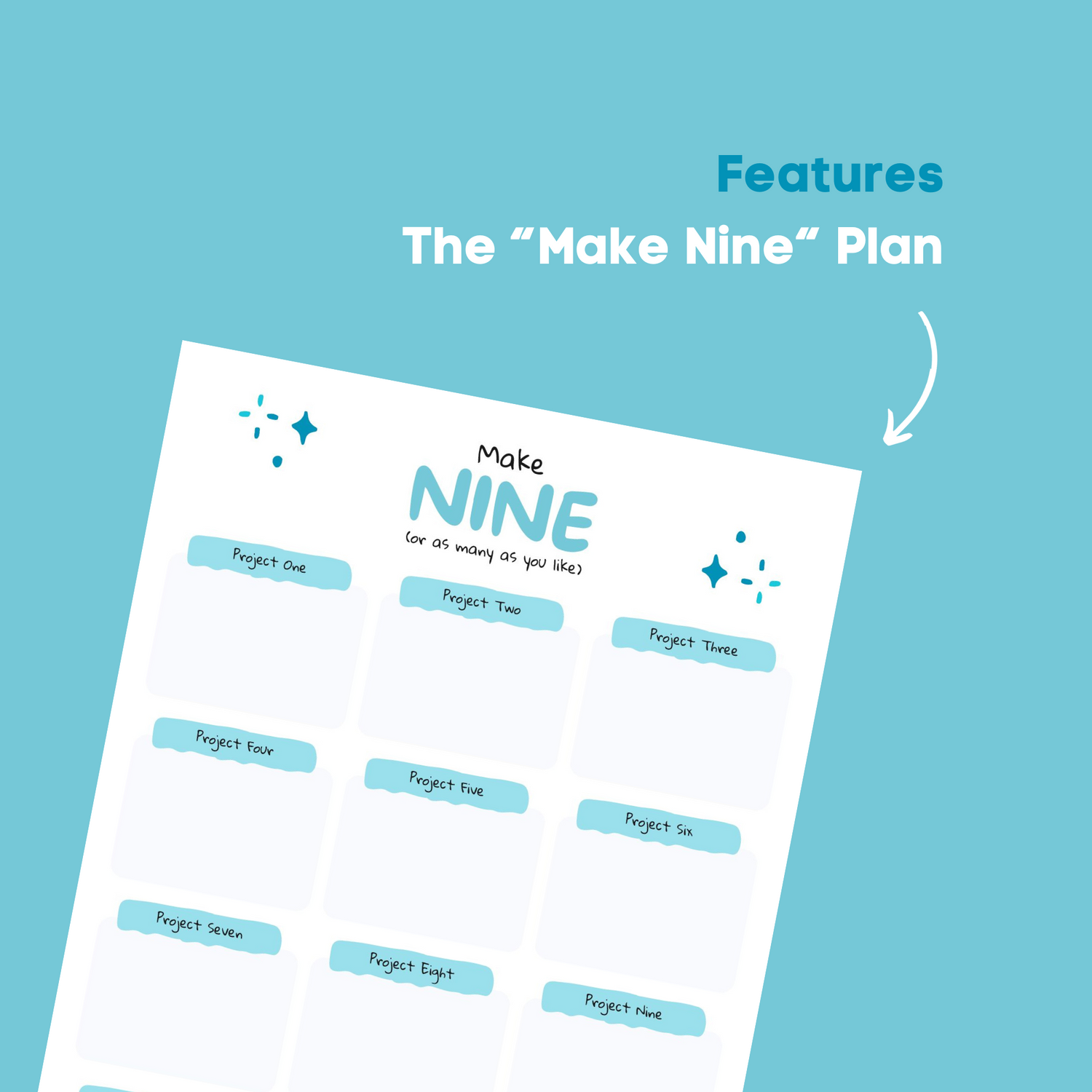 Sewing Project Planner and &quot;Make Nine&quot; Goal Setter - PDF Downloadable Sheets by Sew Eco Fabrics