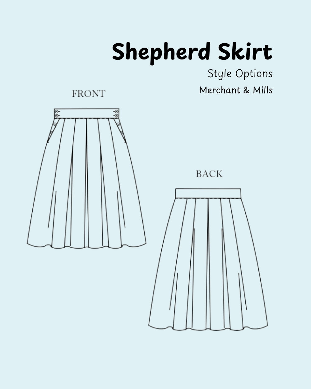 The Shepherd Skirt, Sewing Pattern from Merchant &amp; Mills (Paper)