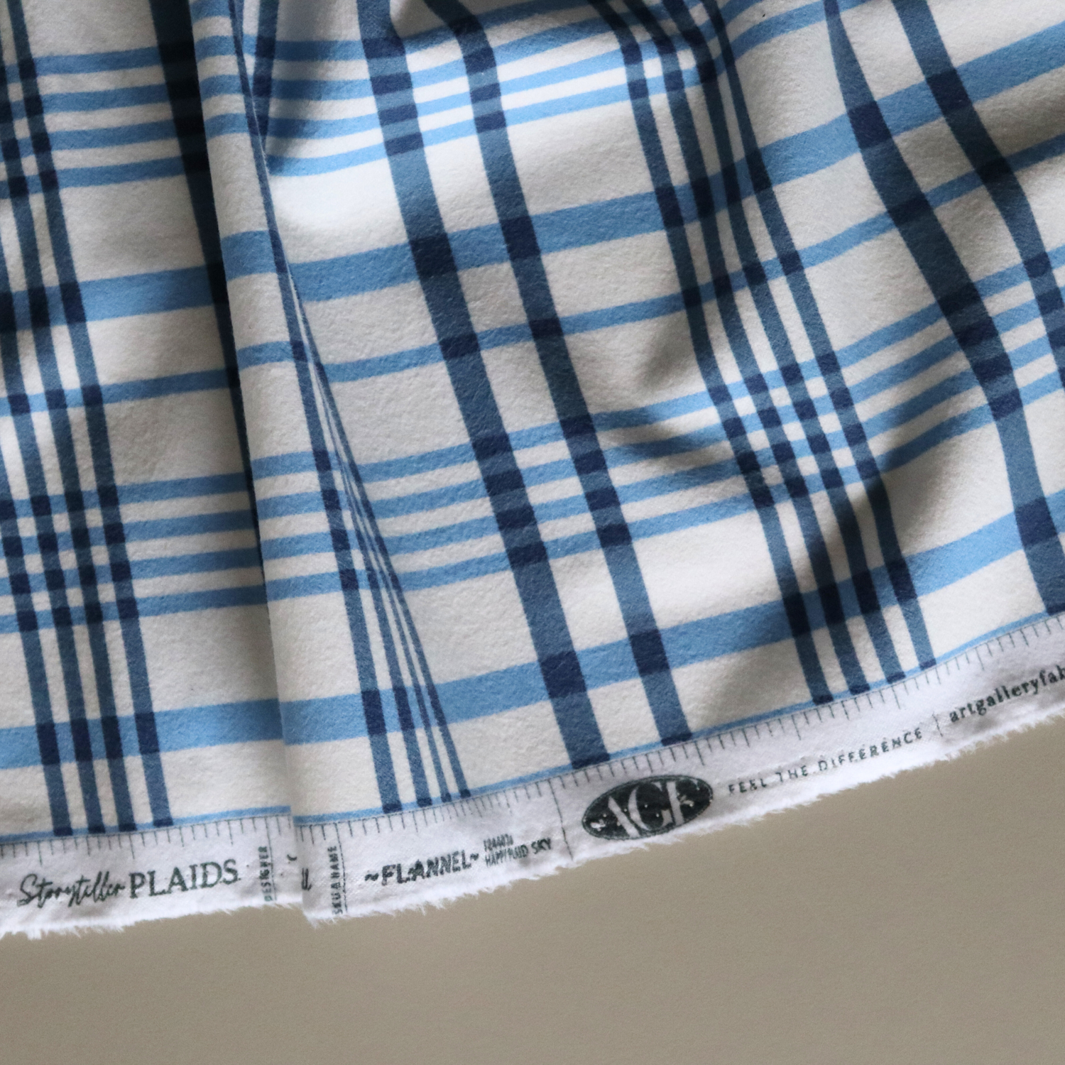 Happy Plaid Sky - Cotton Flannel