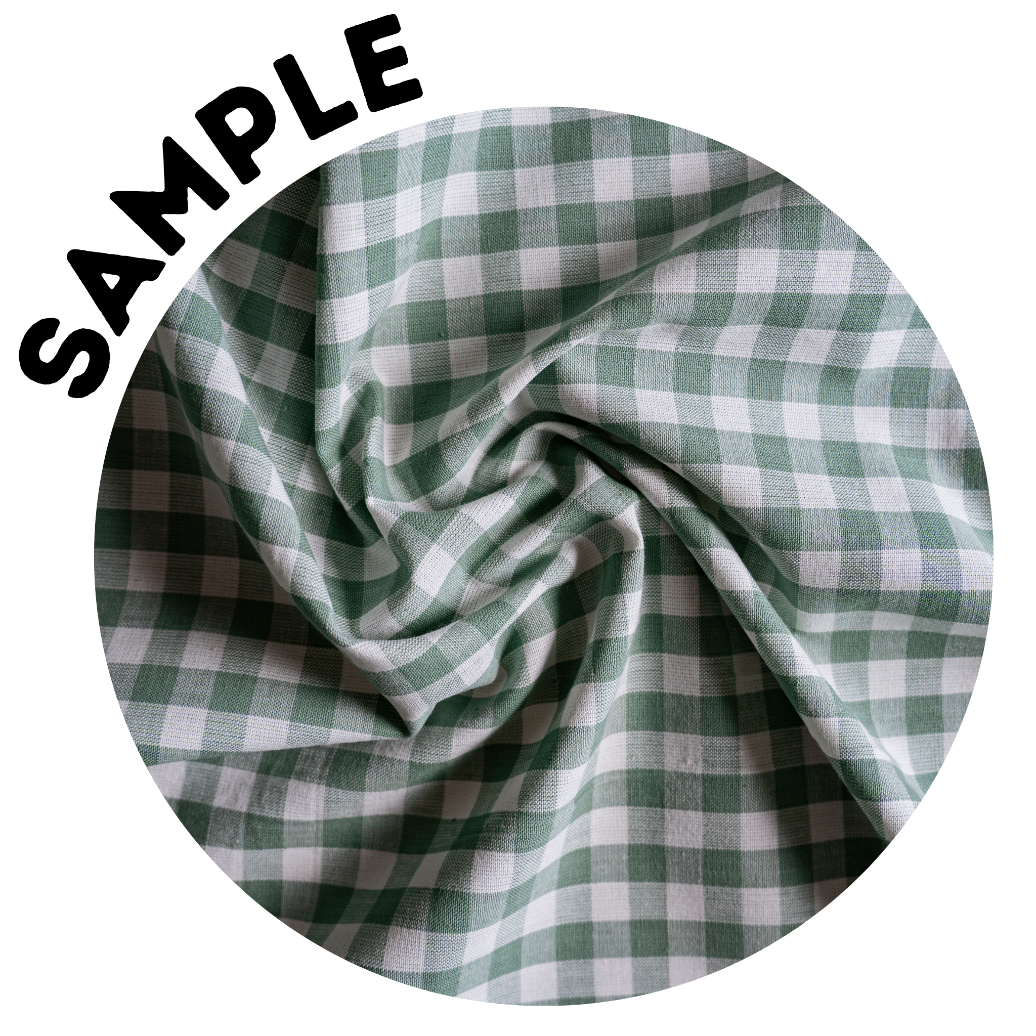 Cotton - Green Gingham - Fabric Sample