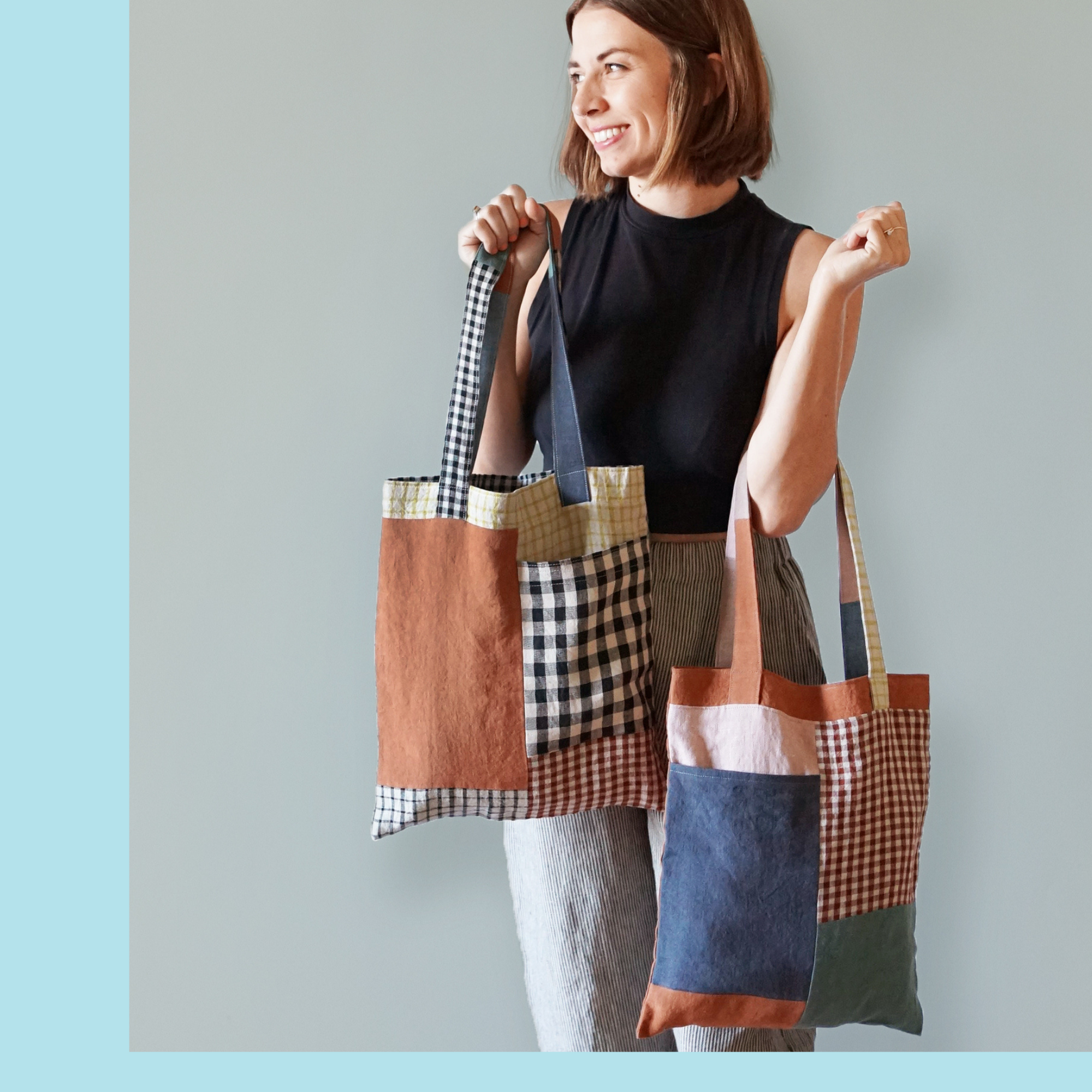 Stash Pocket Tote - PDF Sewing Pattern