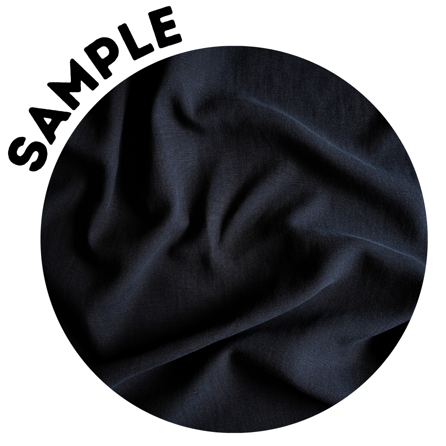 Tencel/Linen Navy Black - Fabric Sample