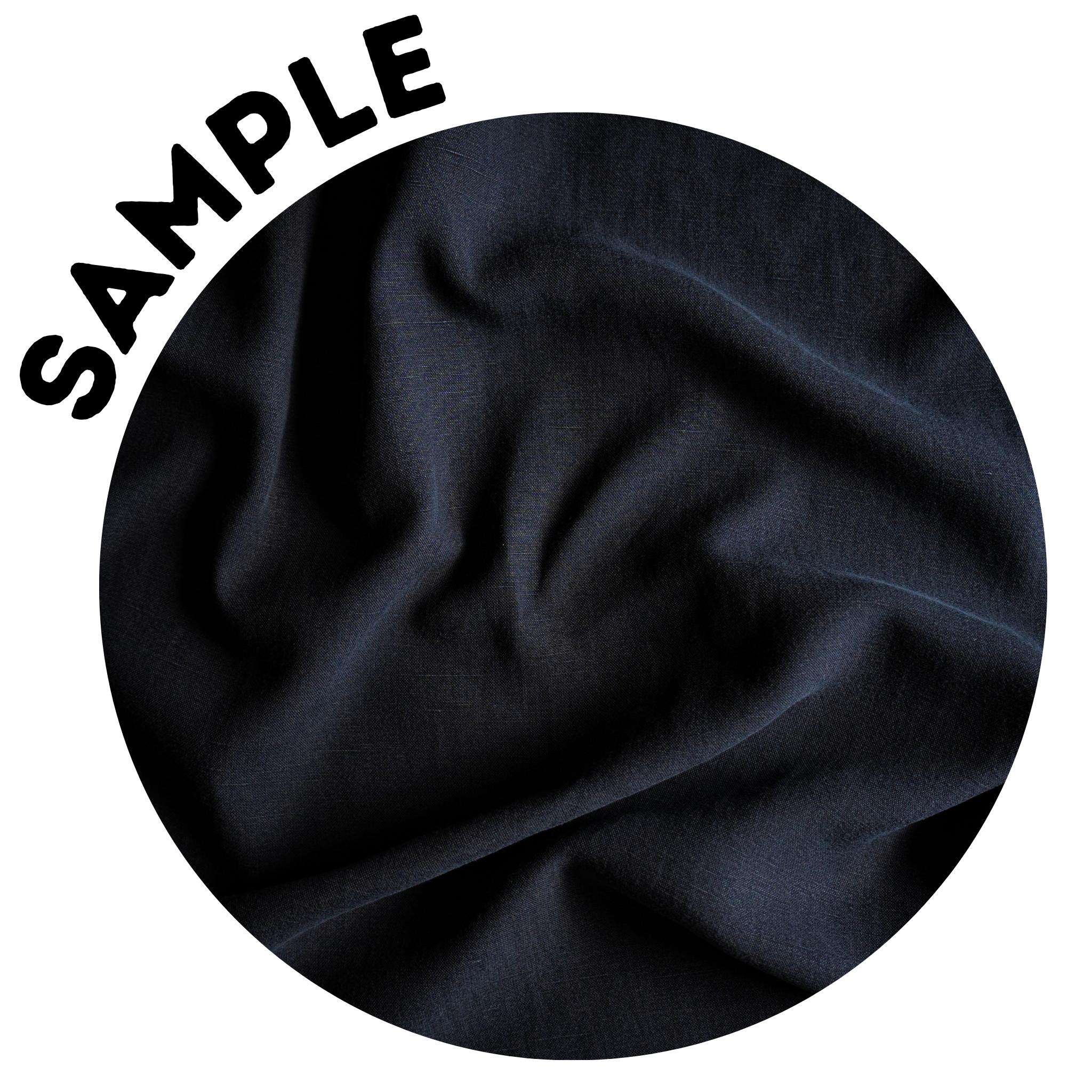 Tencel/Linen Navy Black - Fabric Sample