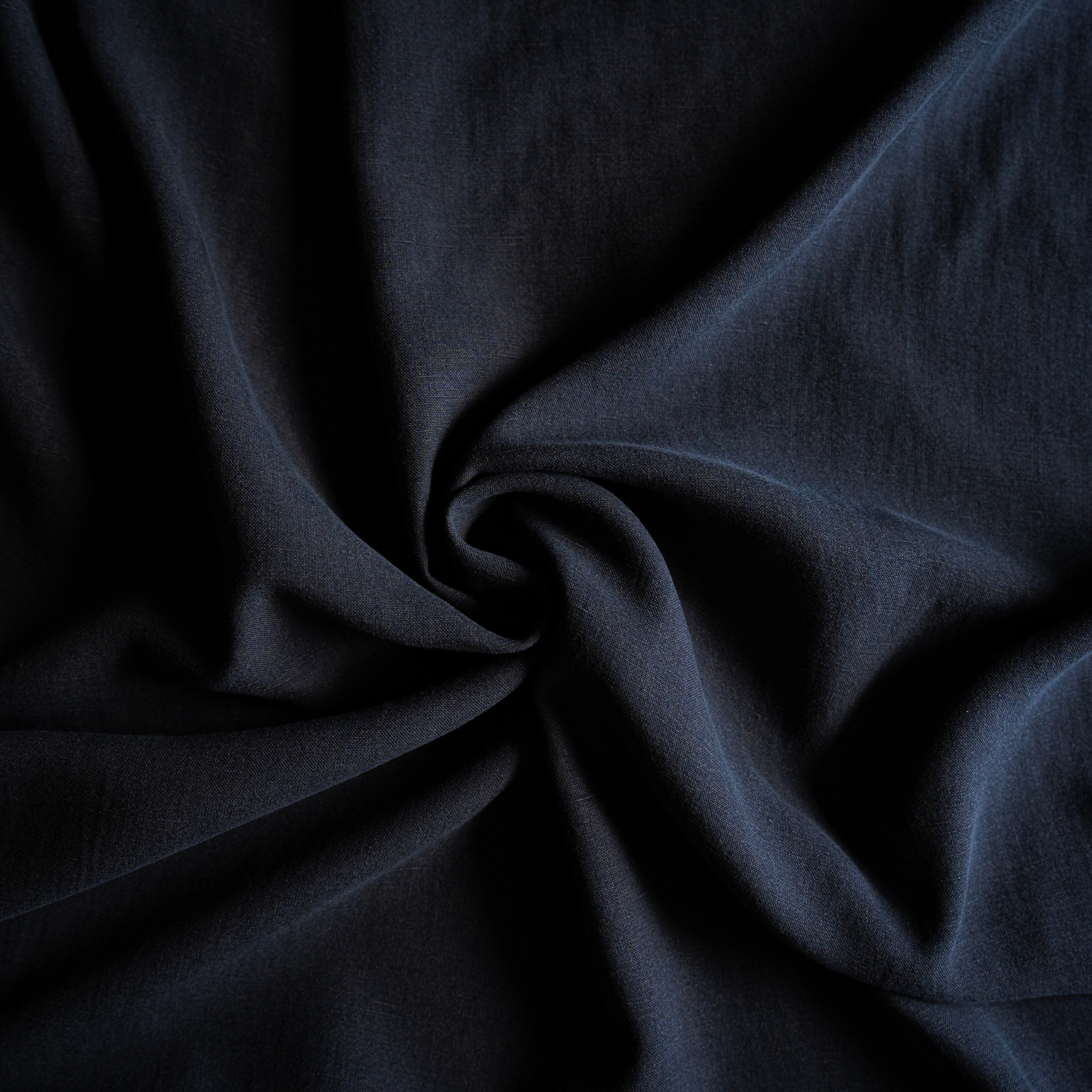 Tencel/Linen - Navy Black Fabric