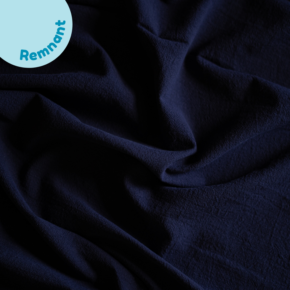 72cm REMNANT - Vintage Cotton in Navy Fabric