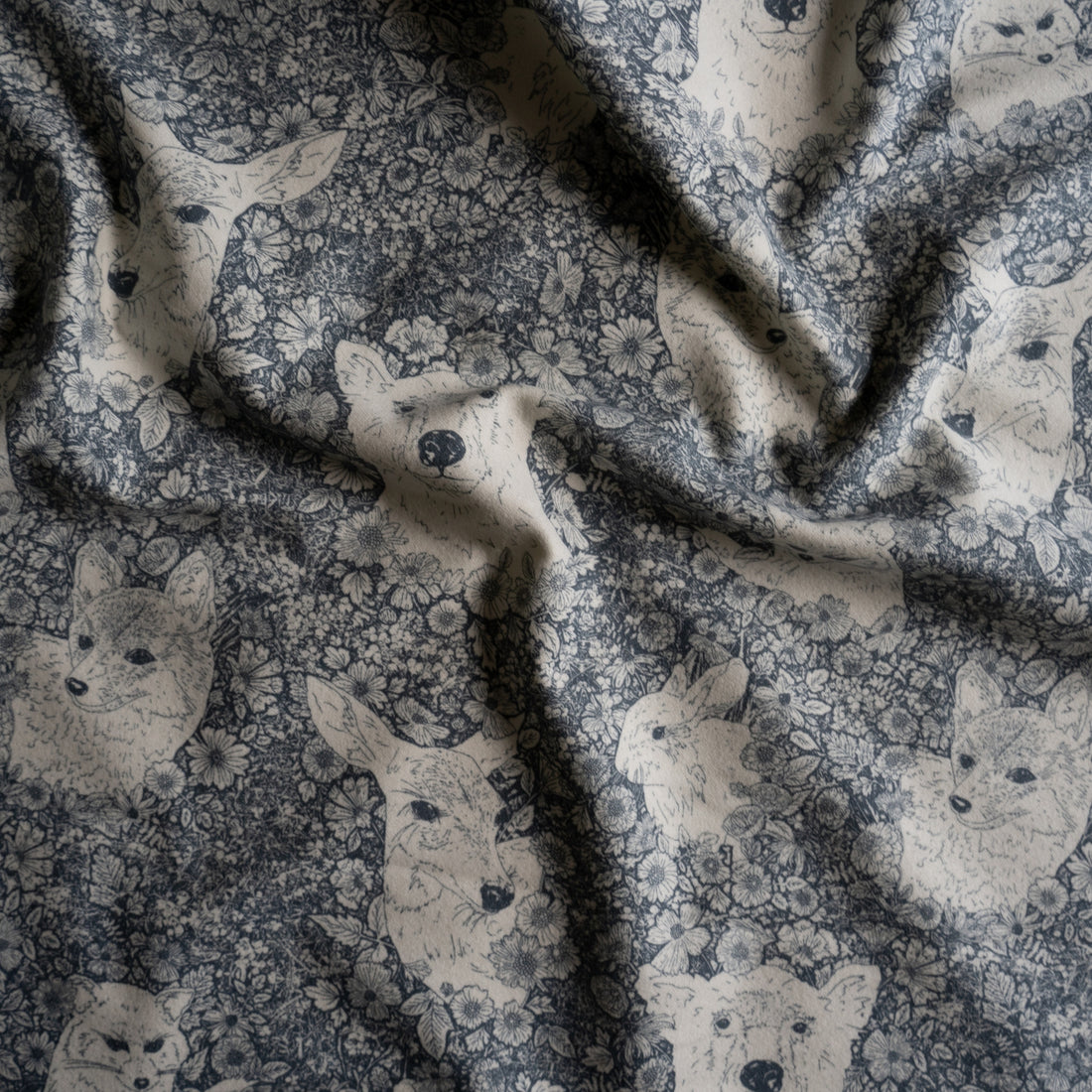 Flannel Cotton - Wandering with Bear Fabric