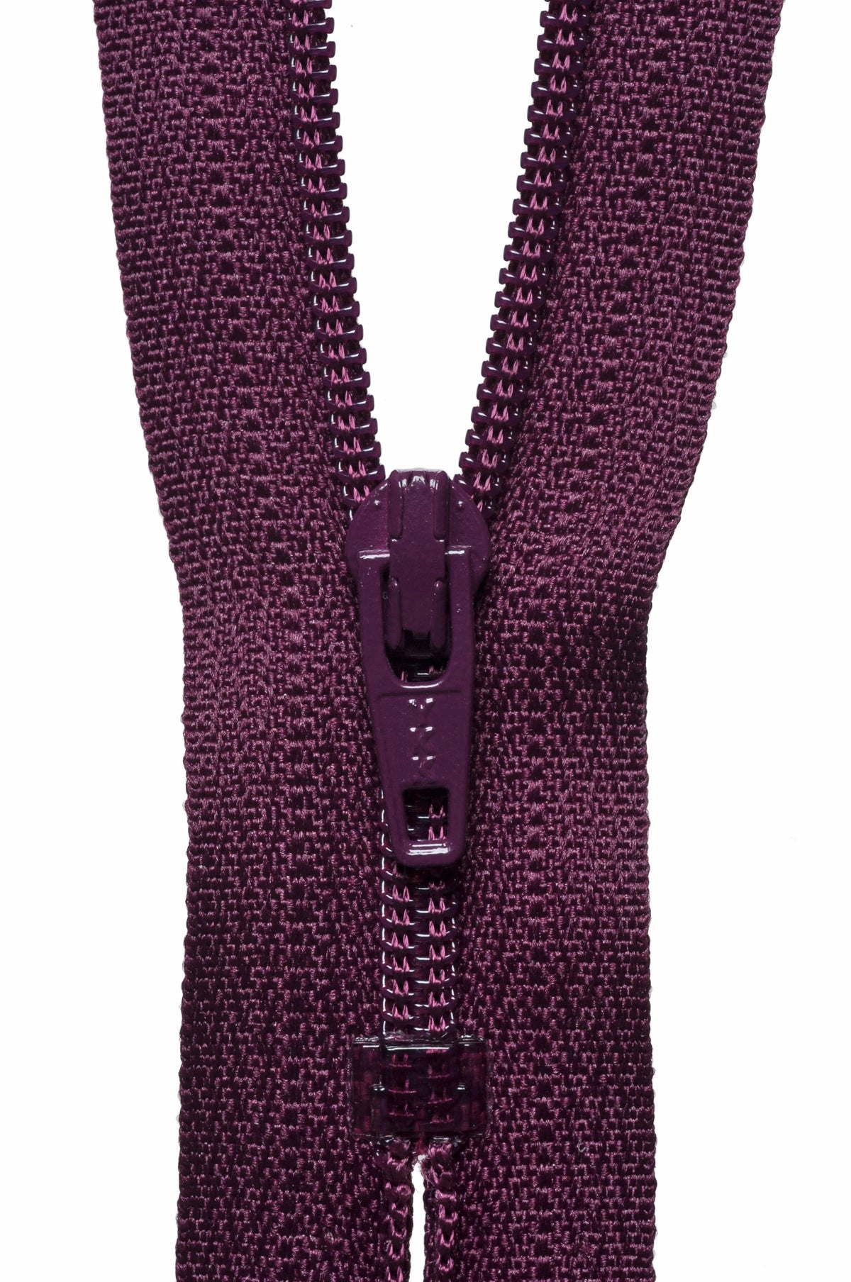20CM YKK Dress and Skirt Zip, Dark Plum