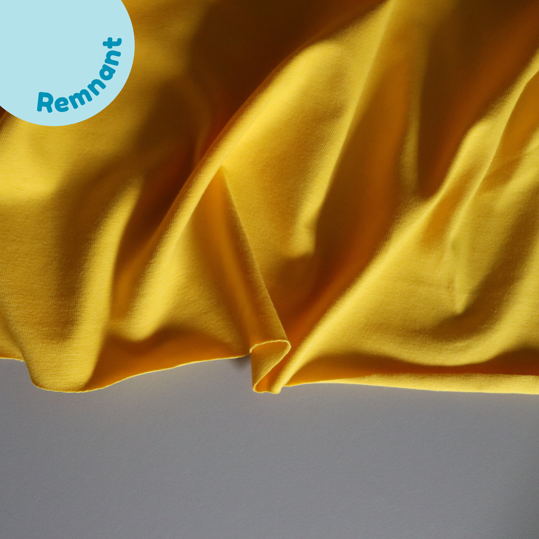 86cm REMNANT - Cotton Jersey - Yellow [Reclaimed] Fabric