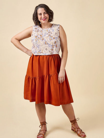 Azure Dress &amp; Skirt - Paper Sewing Pattern - sewecofabrics